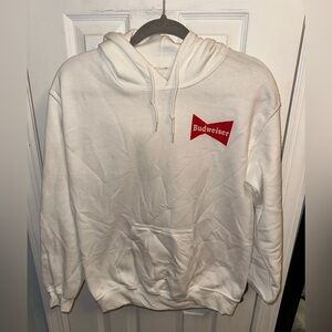 Men’s White Budweiser Hoodie